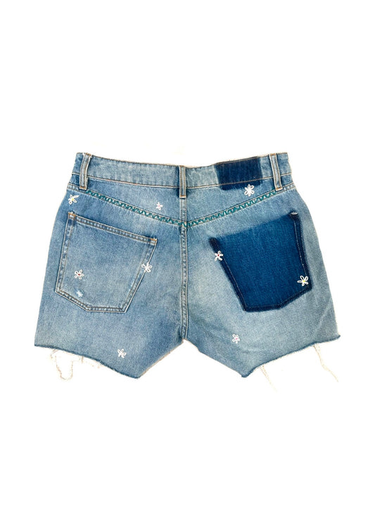 Denim Cut-Offs + Daisy Embroidery