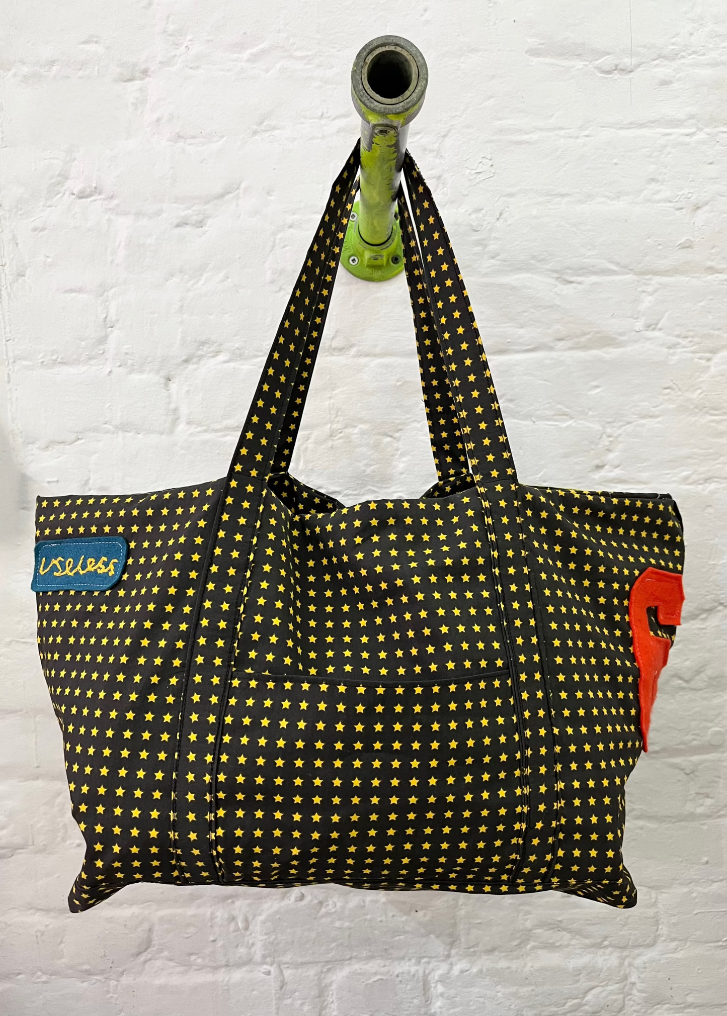 Star Print Cotton Tote Bag