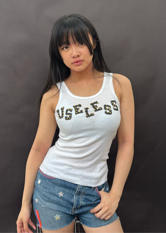 White Tank With Useless Appliqué