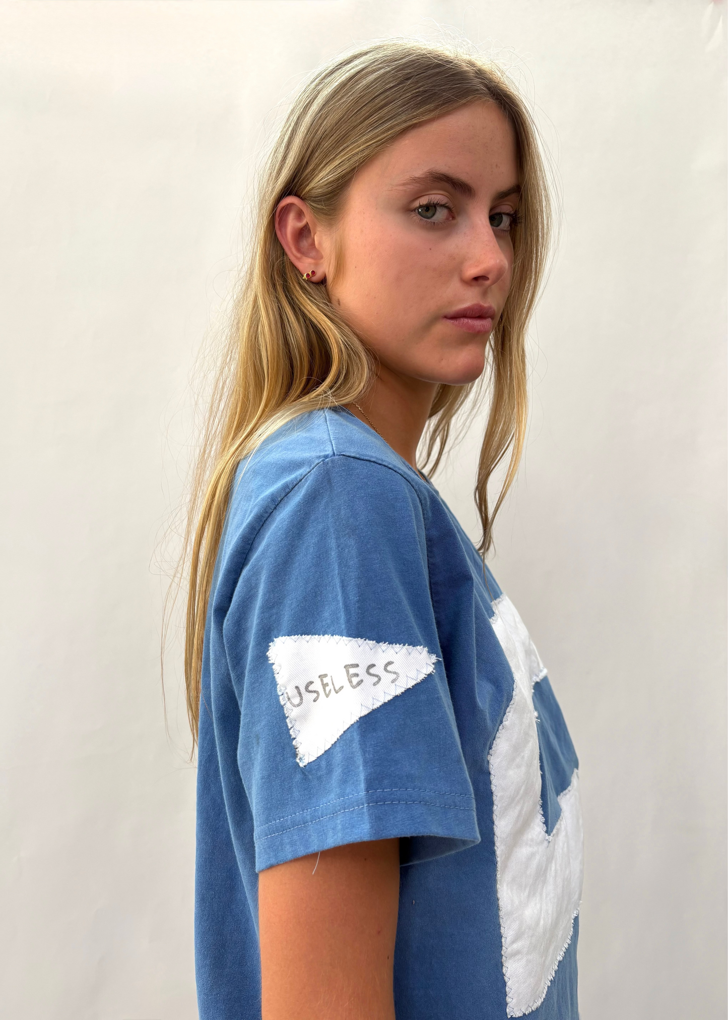 002. Cornflower Blue Letterman T