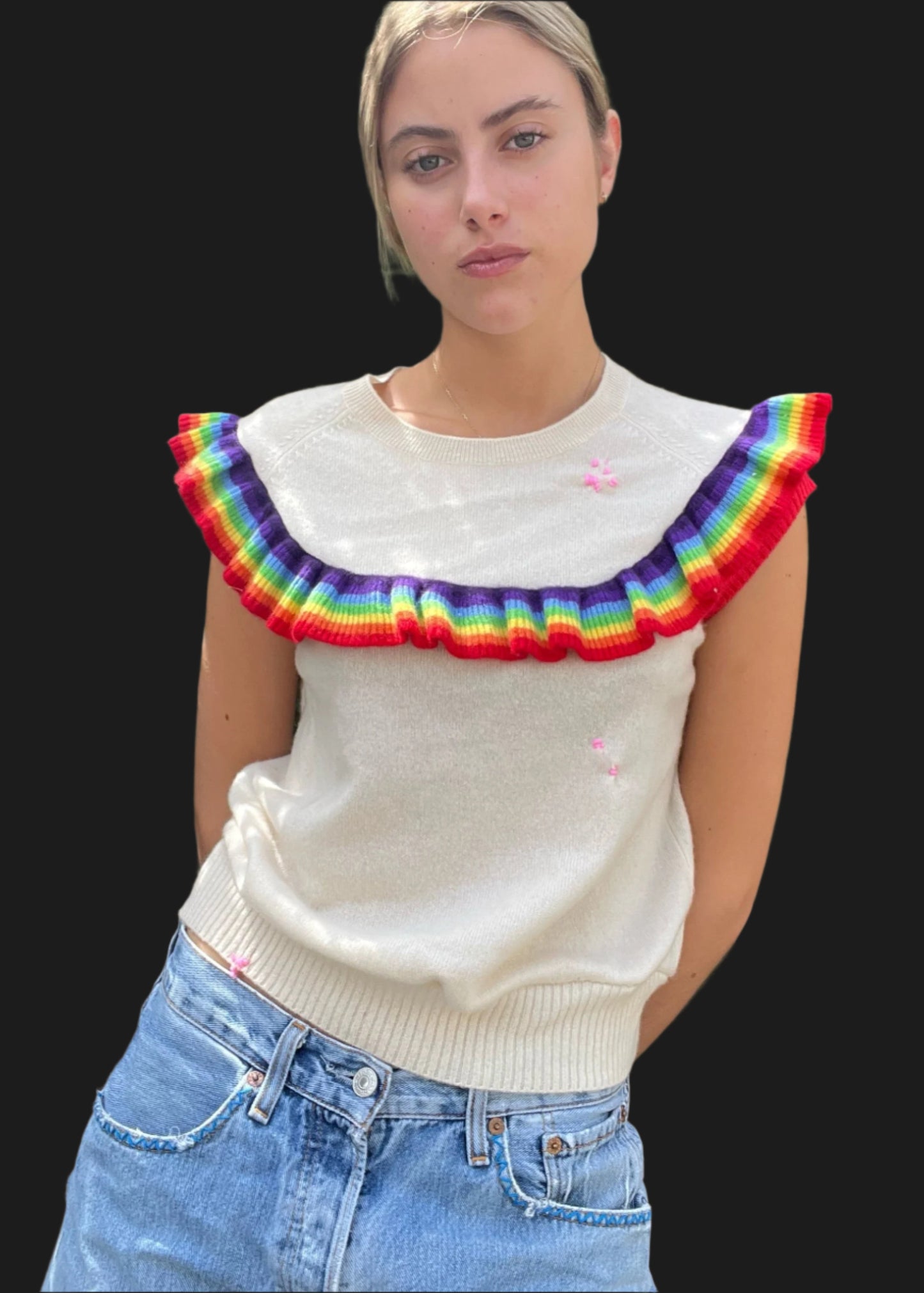 Cashmere Frill Top
