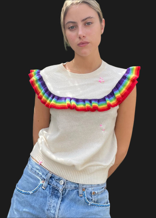 Cashmere Frill Top