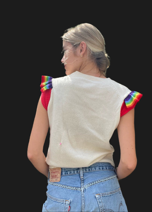 Cashmere Frill Top
