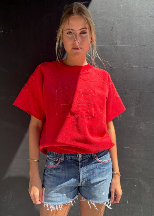 Red Sportif-Style Sweat