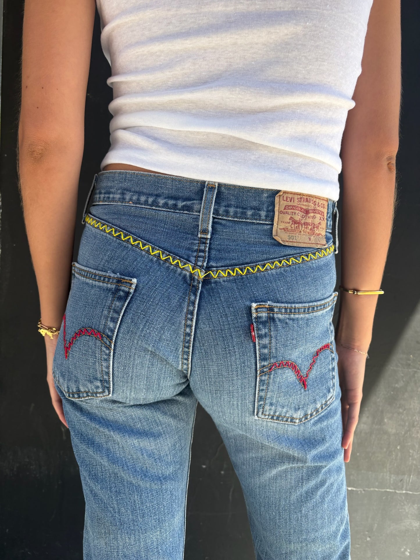 Vintage Levi's 501s with Yellow and Red Tabs