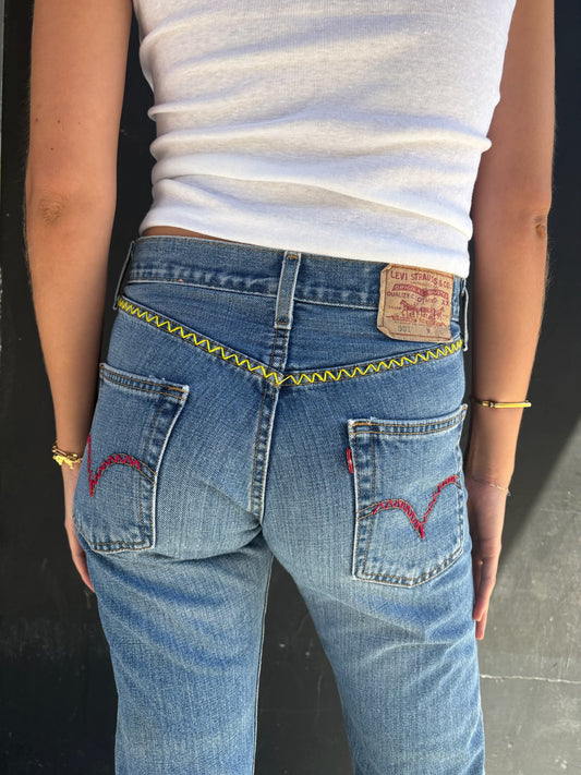 Vintage Levi's 501s with Yellow and Red Tabs