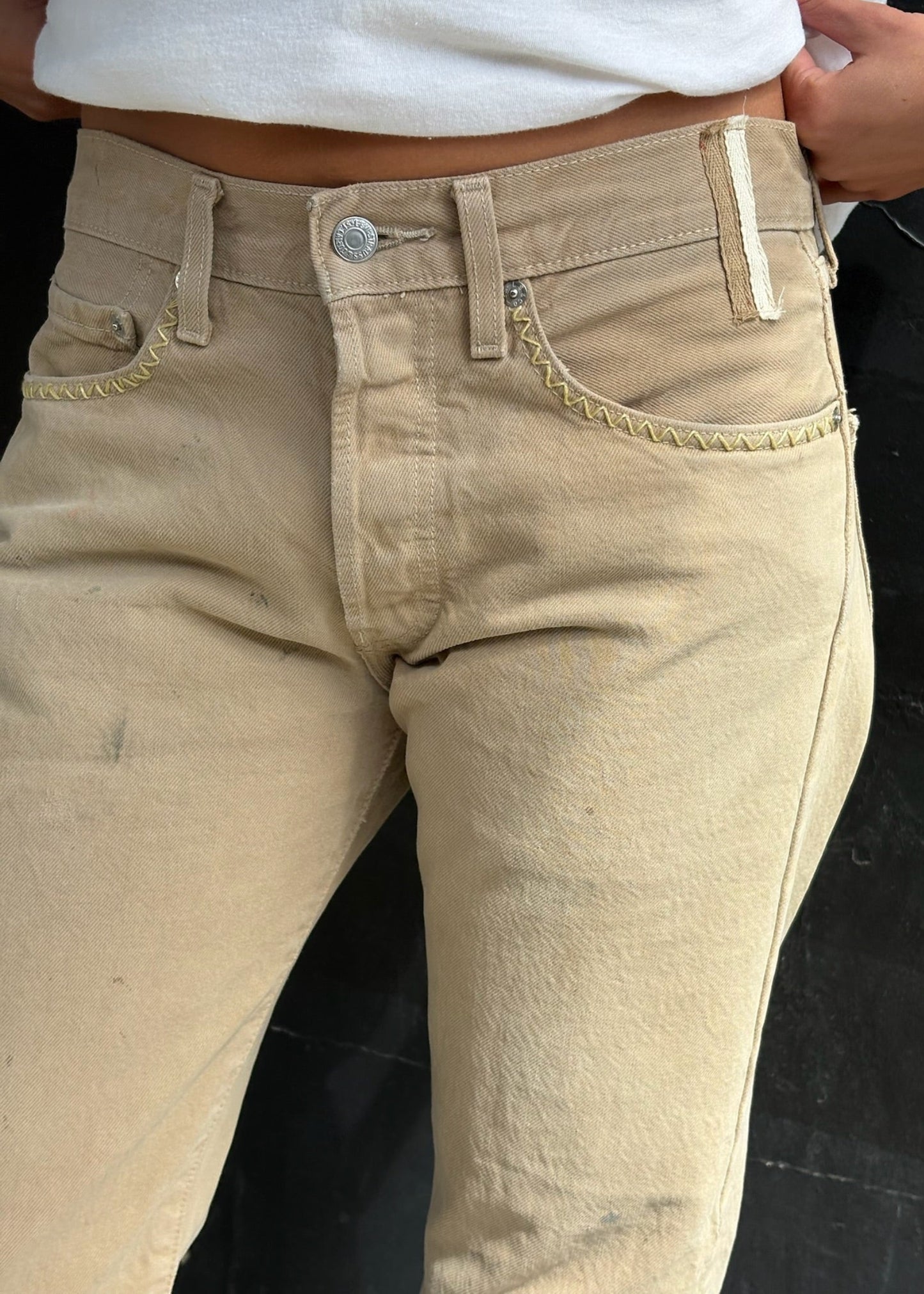 Biscuit Coloured Levi's