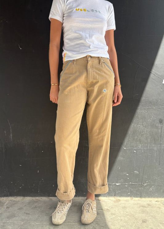 Sand Coloured Carpenter Trousers