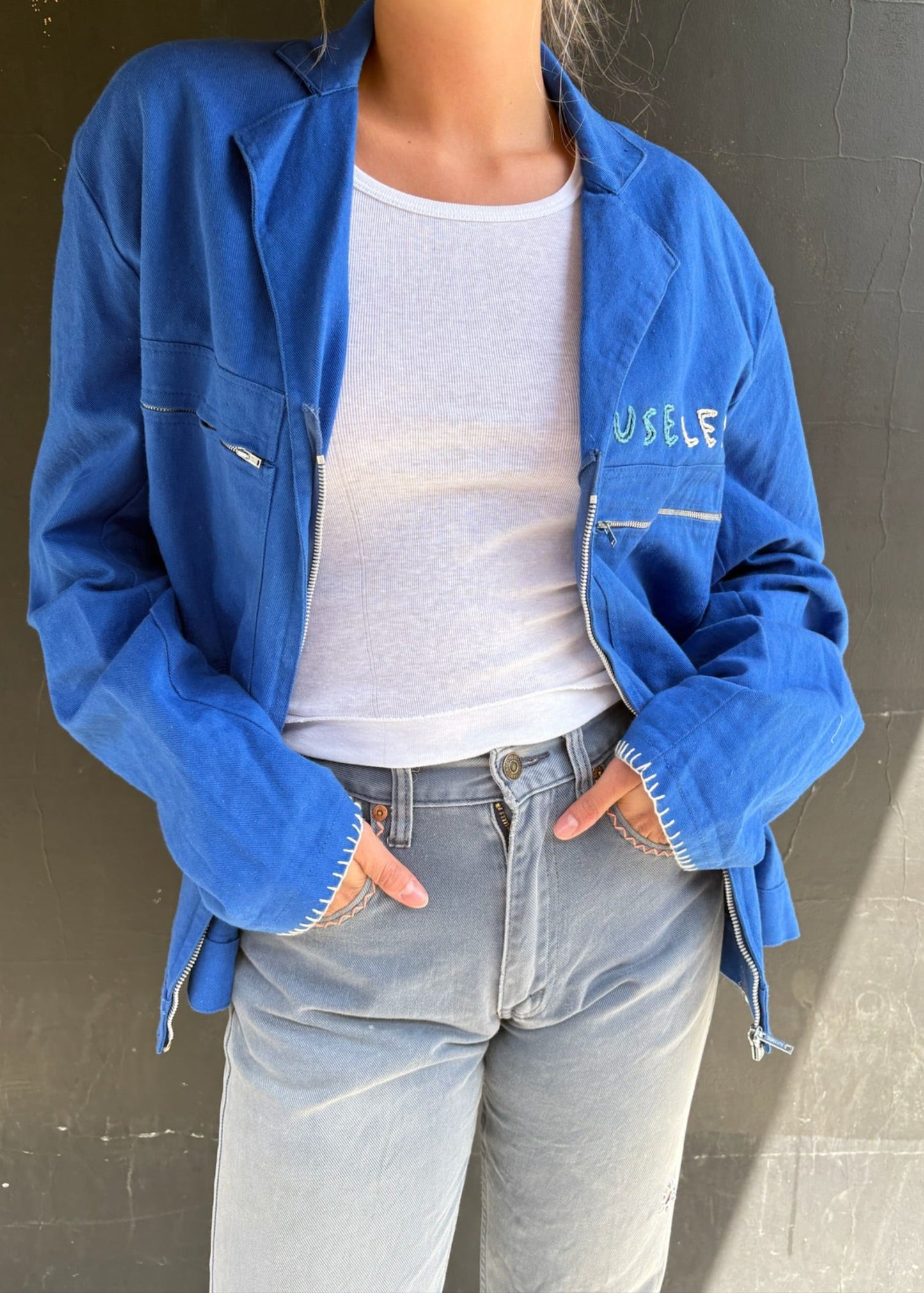 Unisex Blue Workwear Jacket