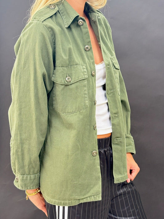 Army Shirt with Embroidery