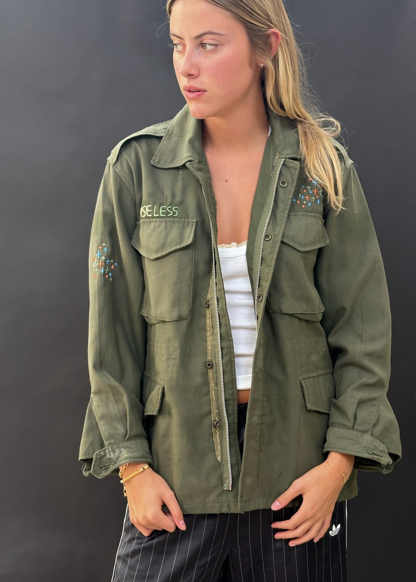 Army Jacket with Embroidery