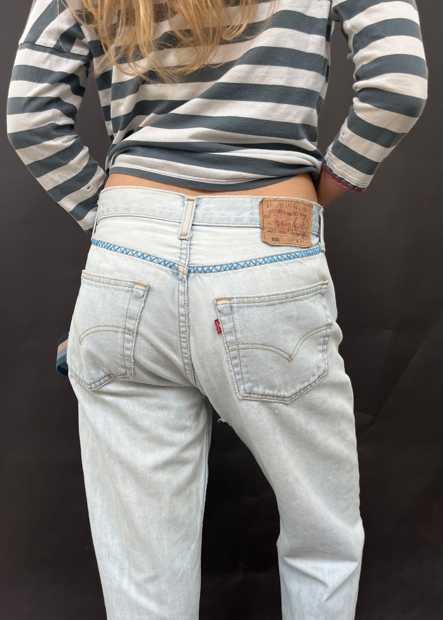Levi's Zig Zag Stitching and Carpenter Strap