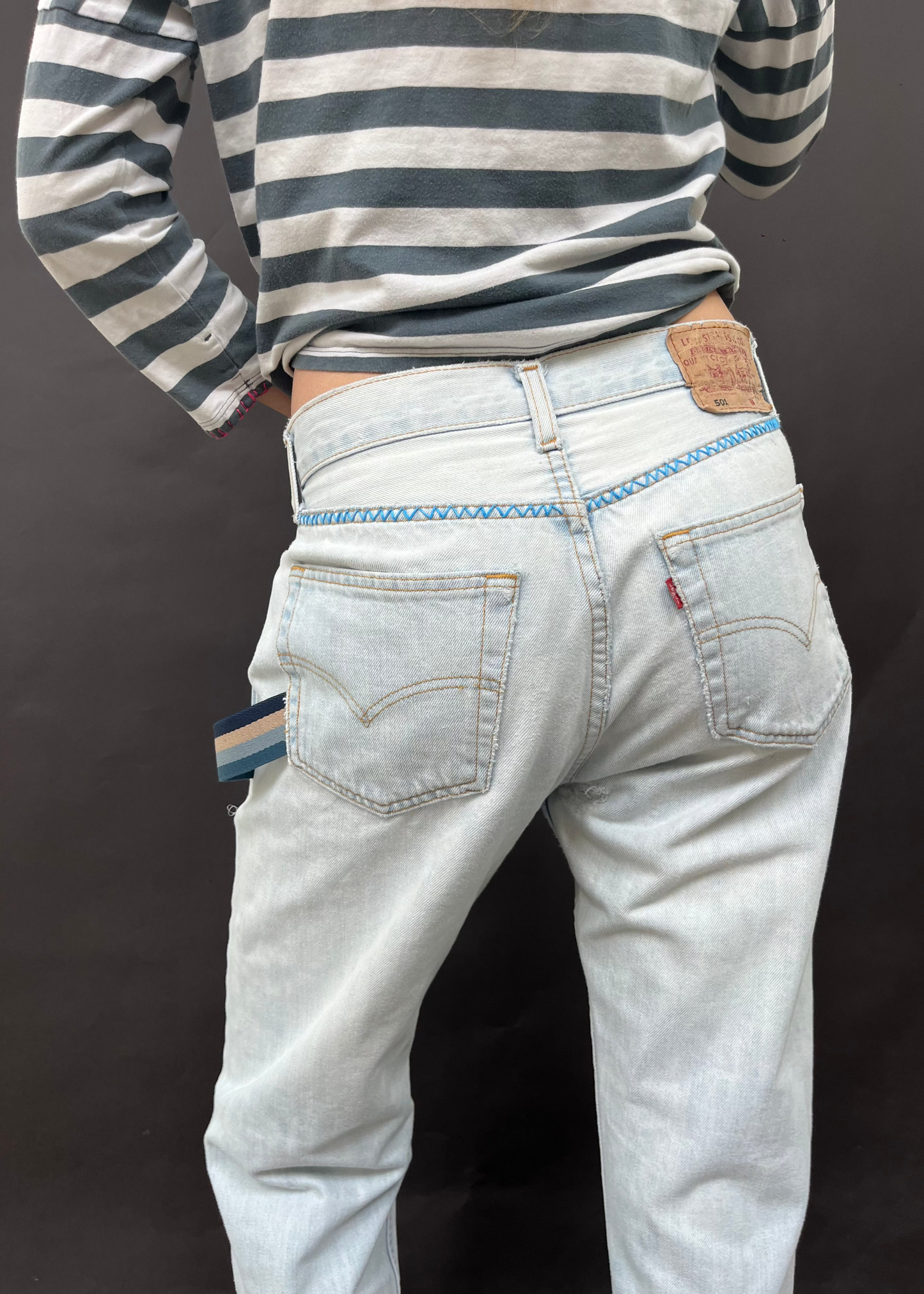 Levi's Zig Zag Stitching and Carpenter Strap