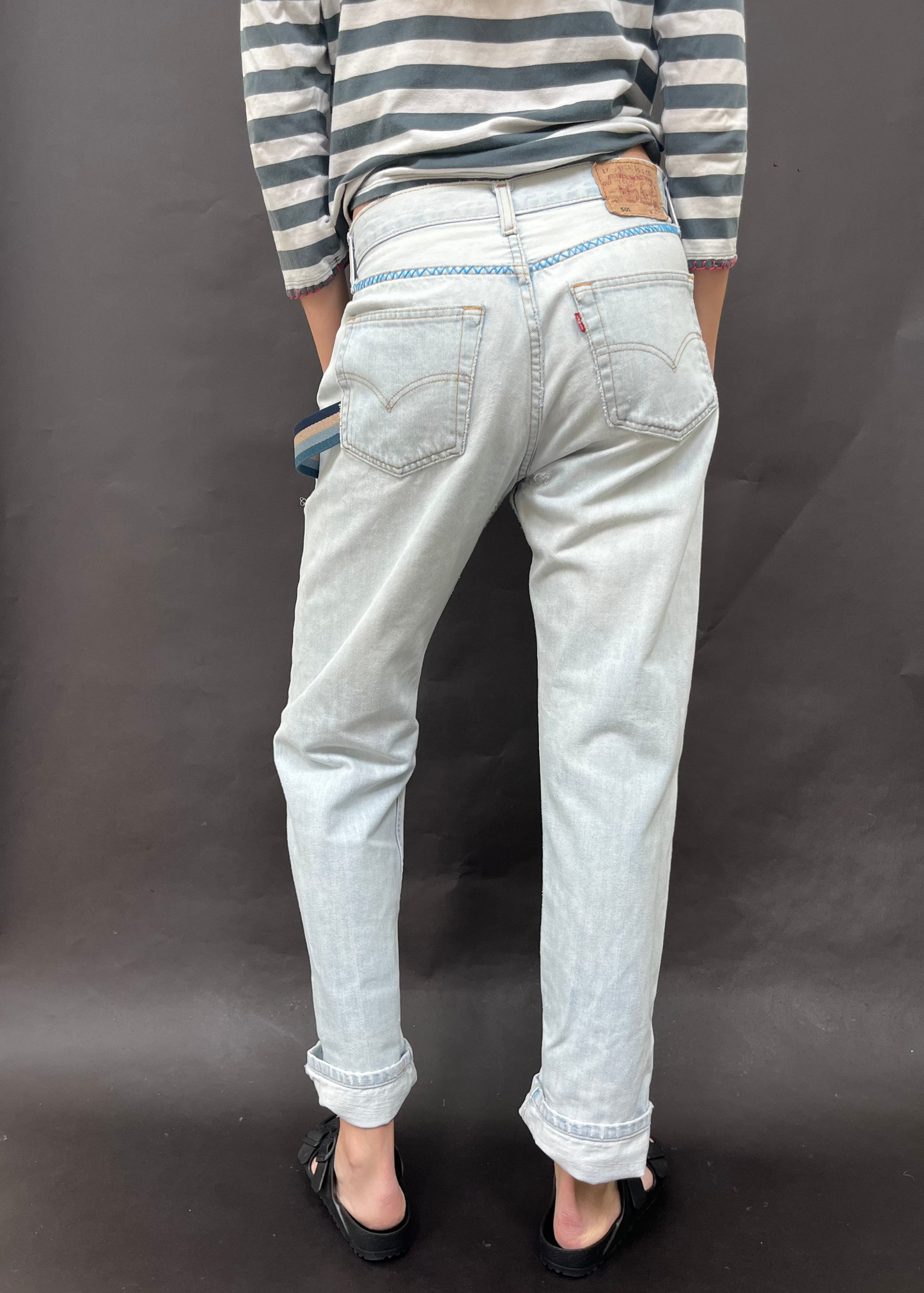 Levi's Zig Zag Stitching and Carpenter Strap