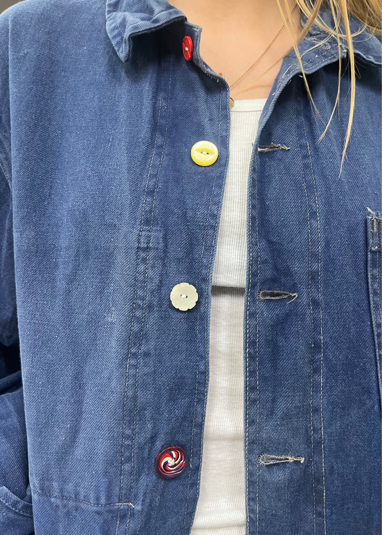 Upcycled Blue Workwear Jacket