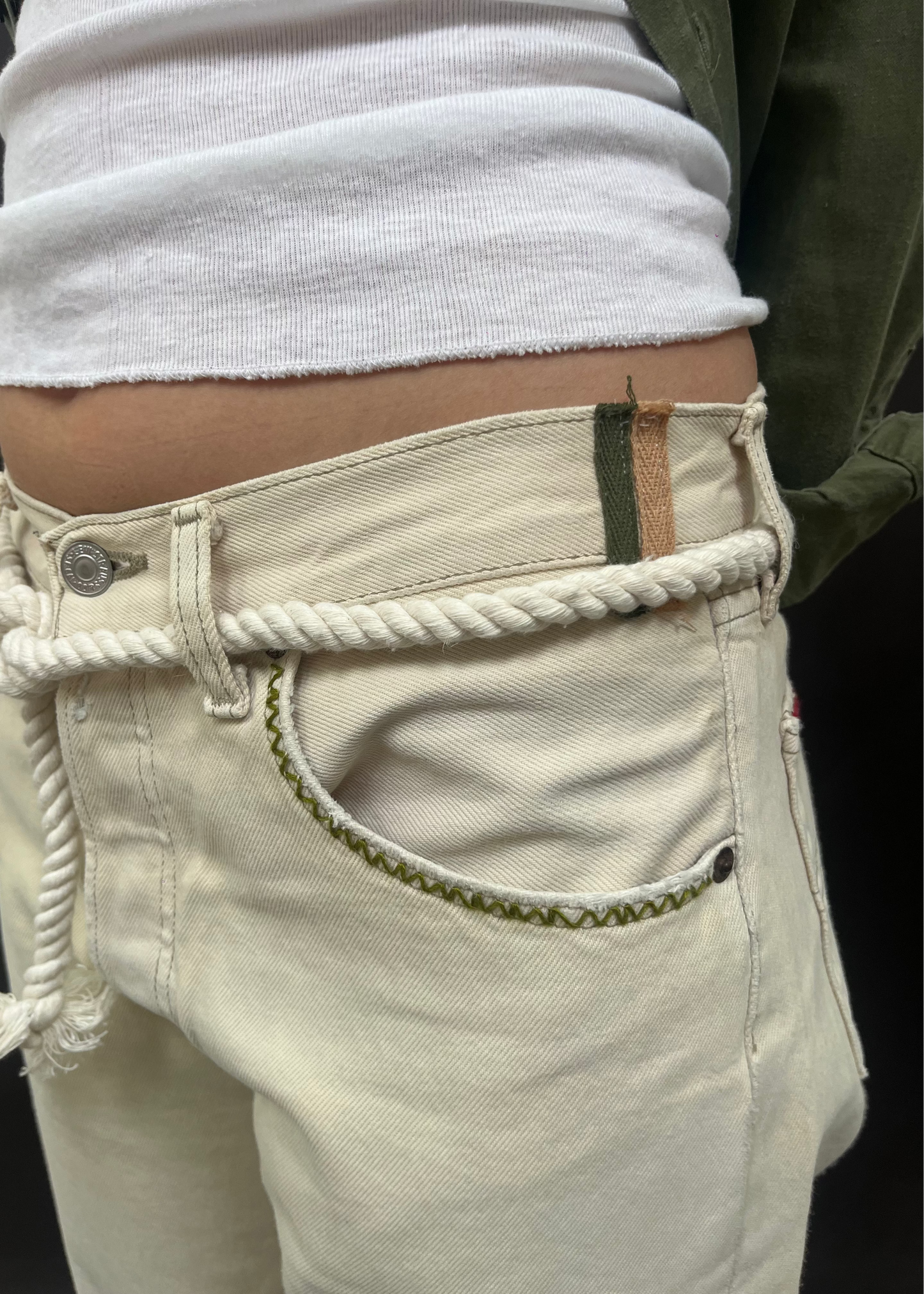 Levi's Zig Zag Stitching Pale Denim