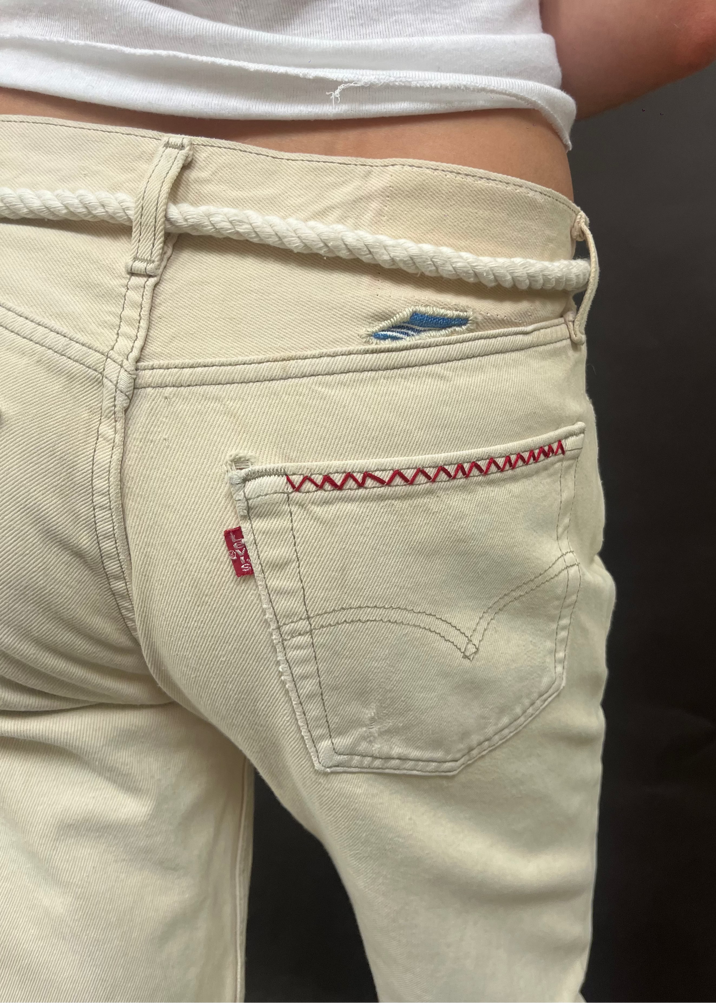 Levi's Zig Zag Stitching Pale Denim