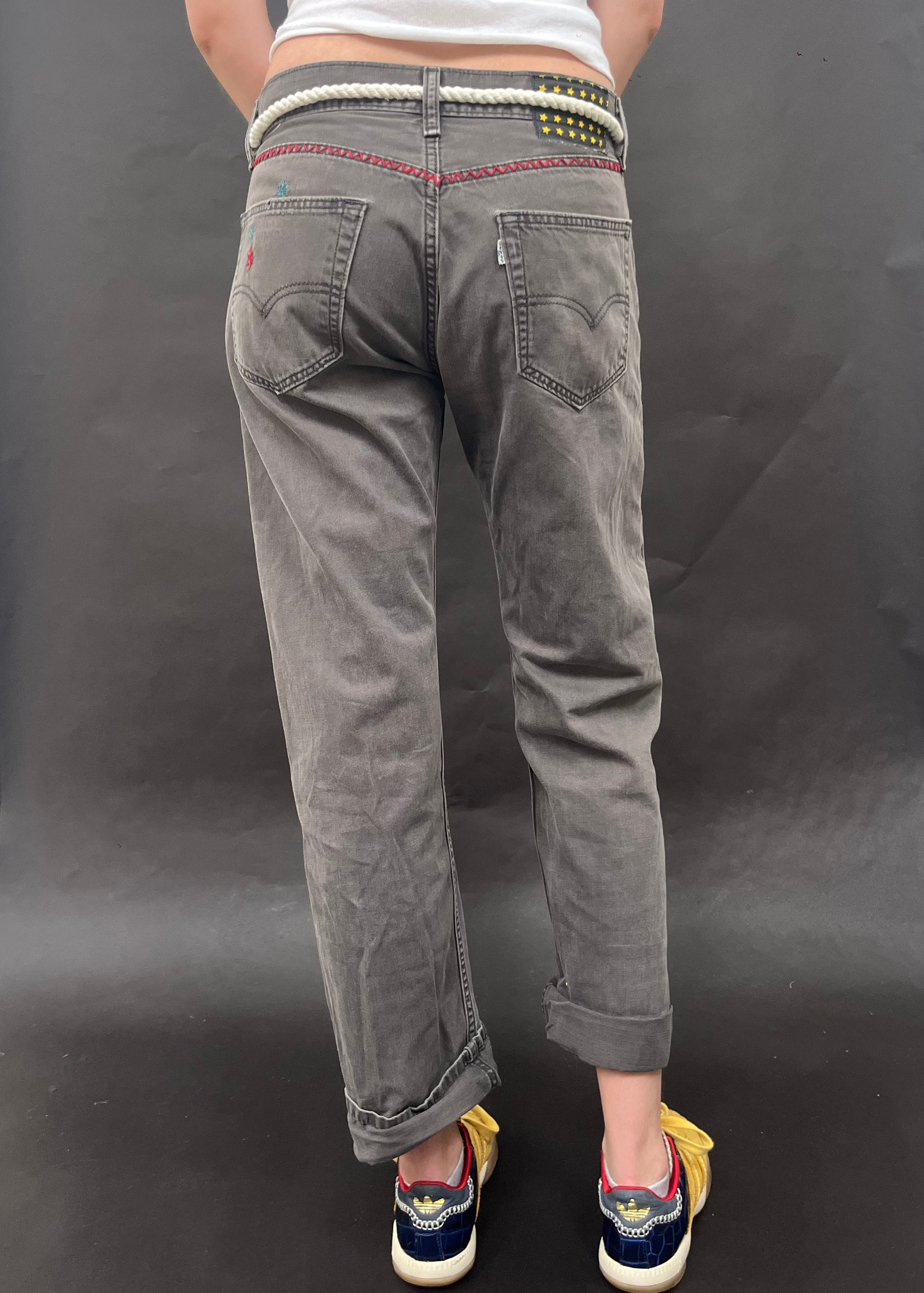 Levi's Zig Zag Stitching Washed Black
