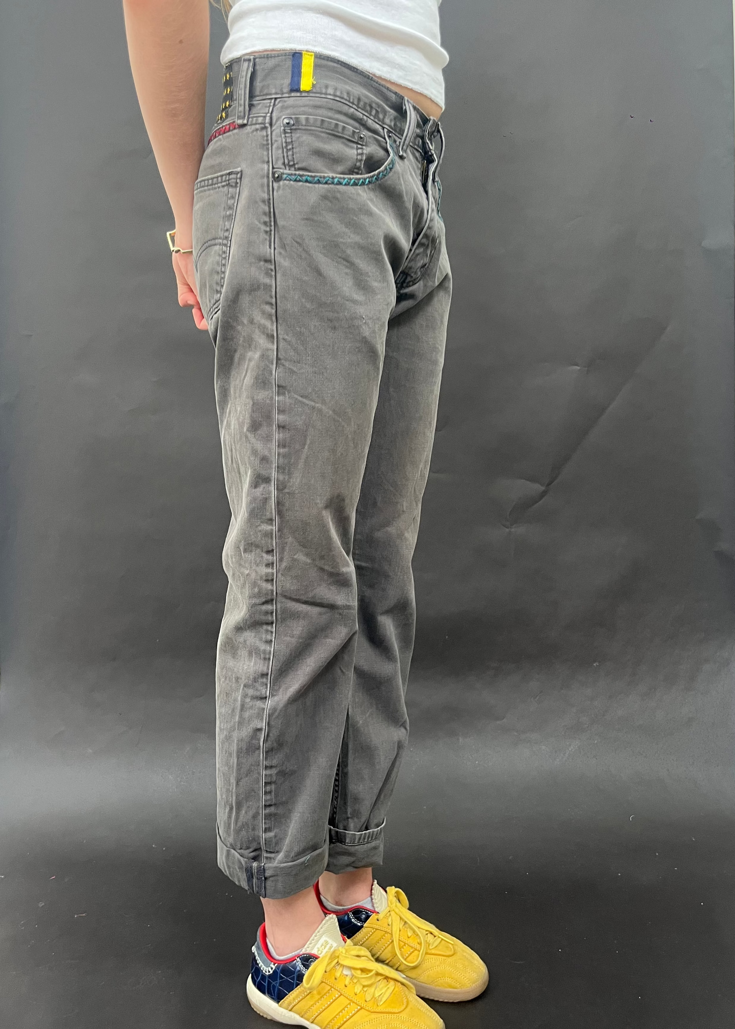 Levi's Zig Zag Stitching Washed Black
