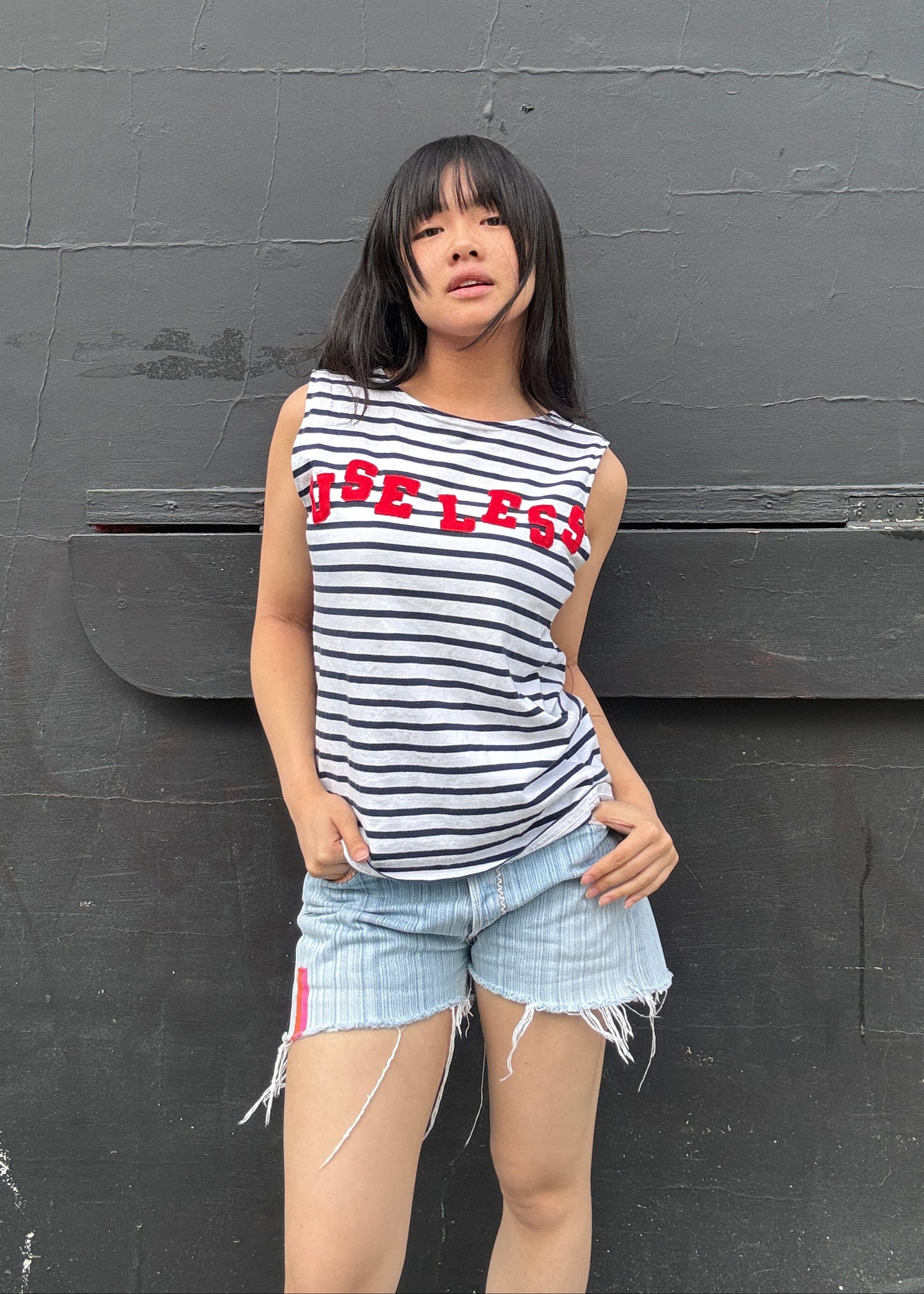 Stripe Appliquéd Tank