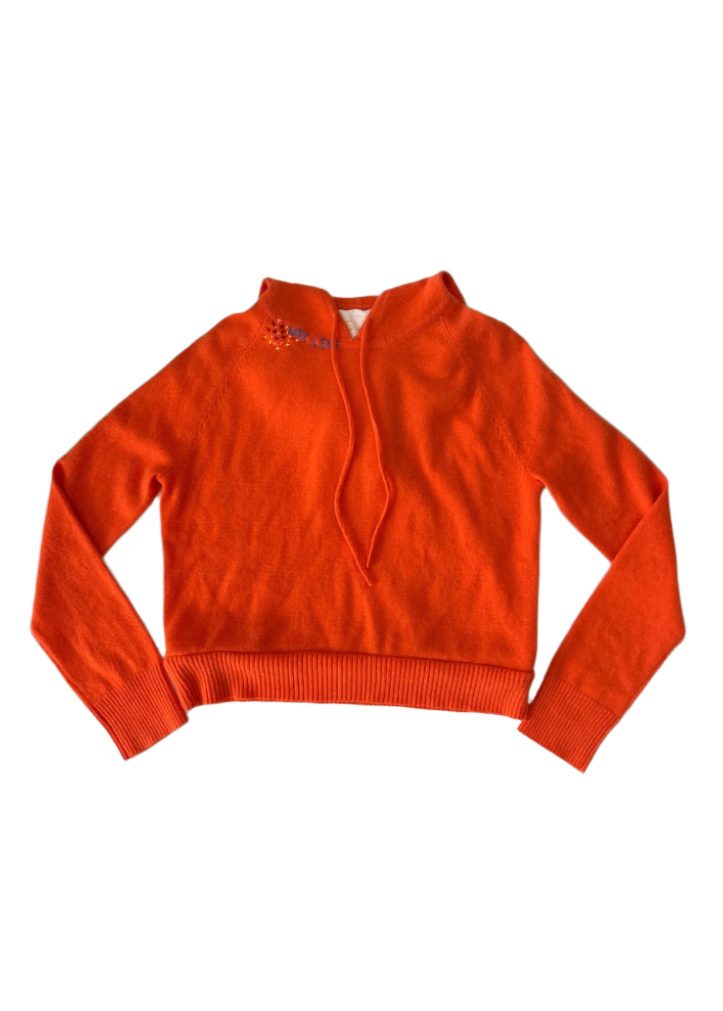 Reworked Orange Cashmere Hoodie