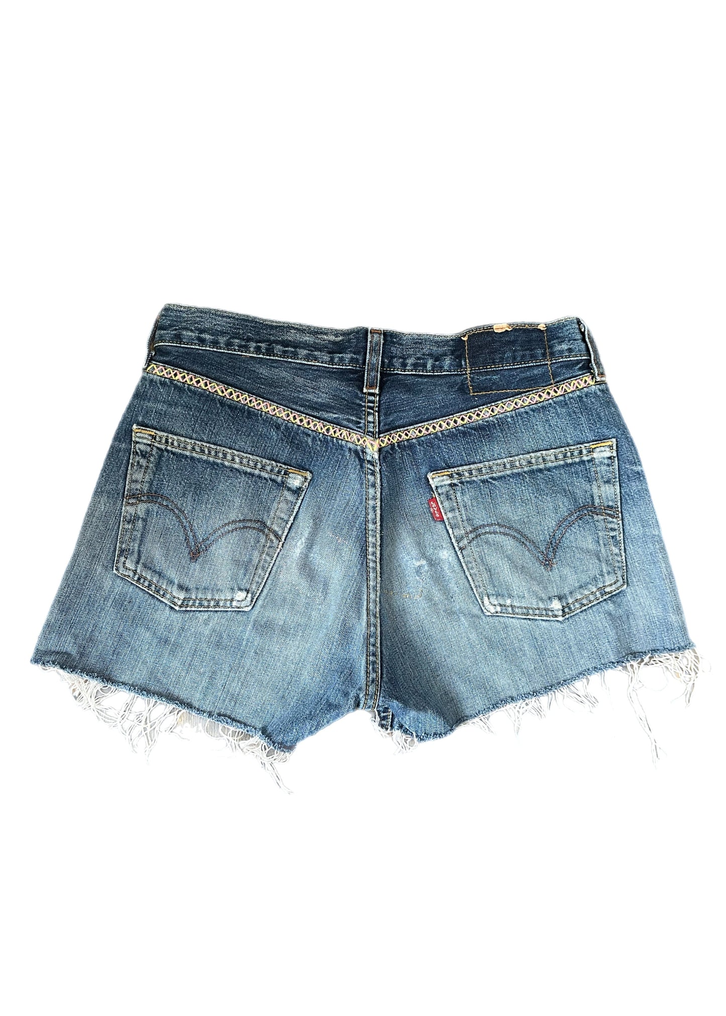 Levi's Cut-Offs with Pink and Yellow Tabs