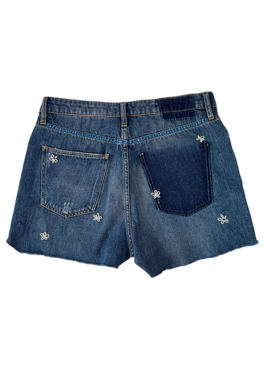 Levi's Cut-Offs with Embroidered Daisies