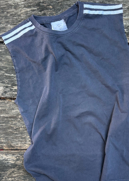 003. Black Tank + Tape Appliqué
