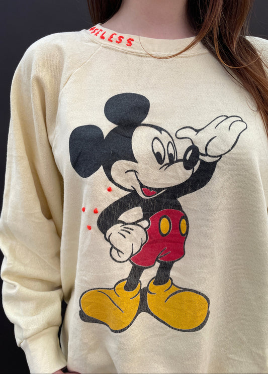 Mickey Mouse Pale Yellow Sweatshirt