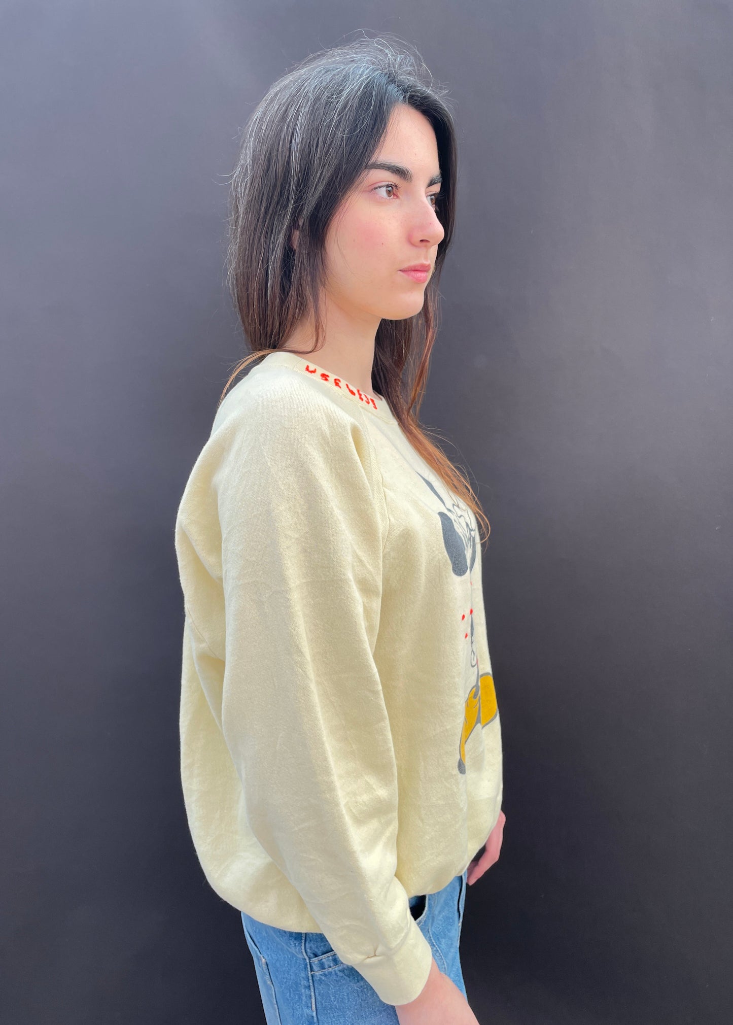 Mickey Mouse Pale Yellow Sweatshirt