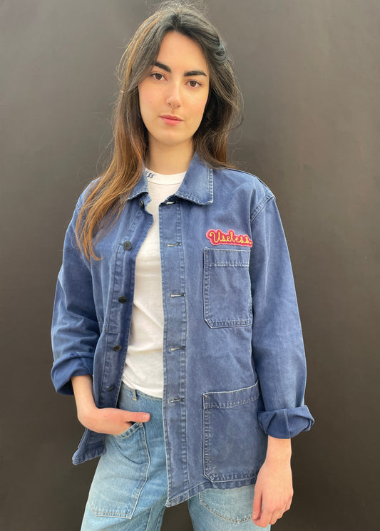 Upcycled Blue Work Wear Jacket