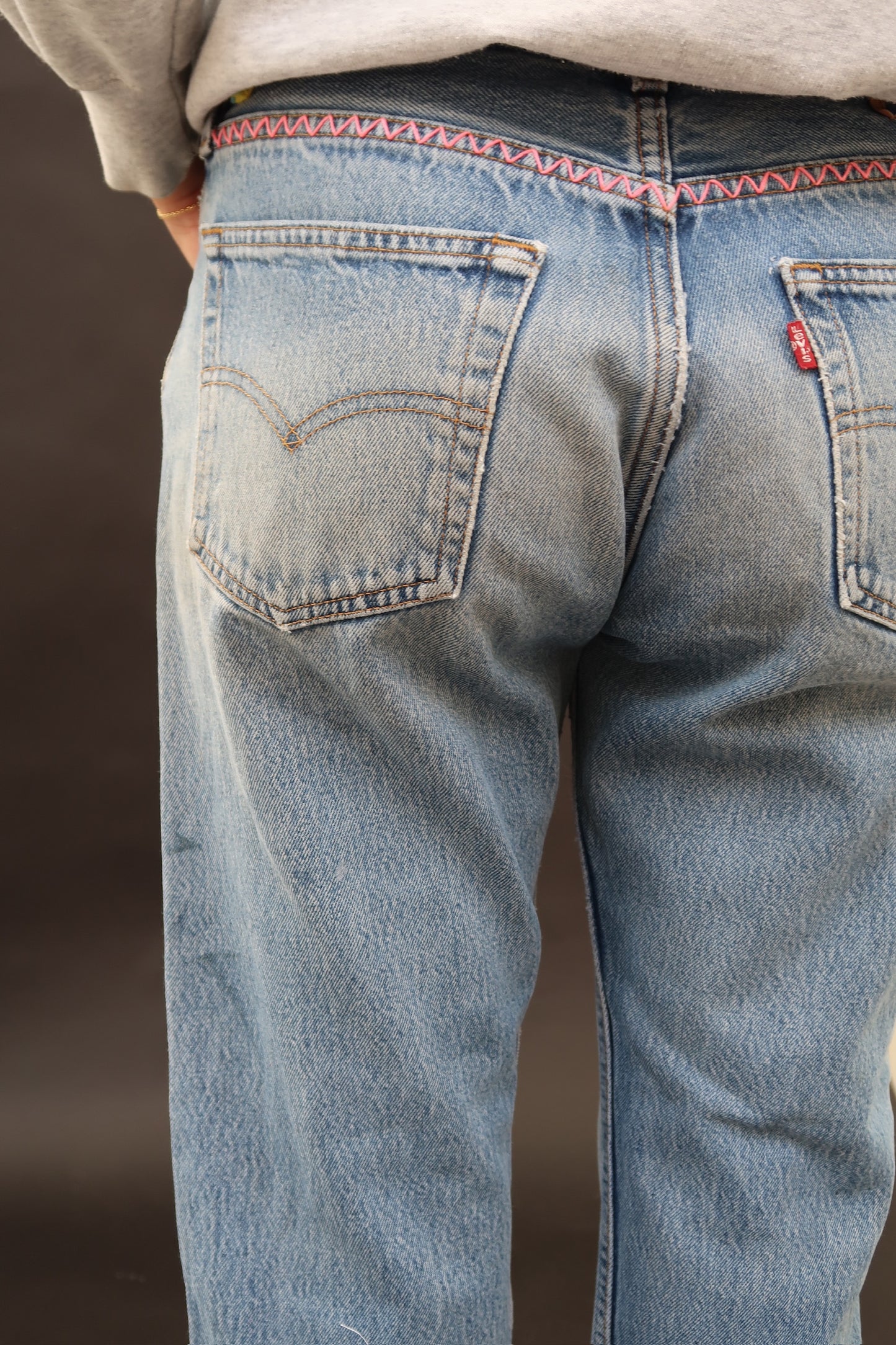 Vintage Levi's 501s with Zig Zag Embroidery