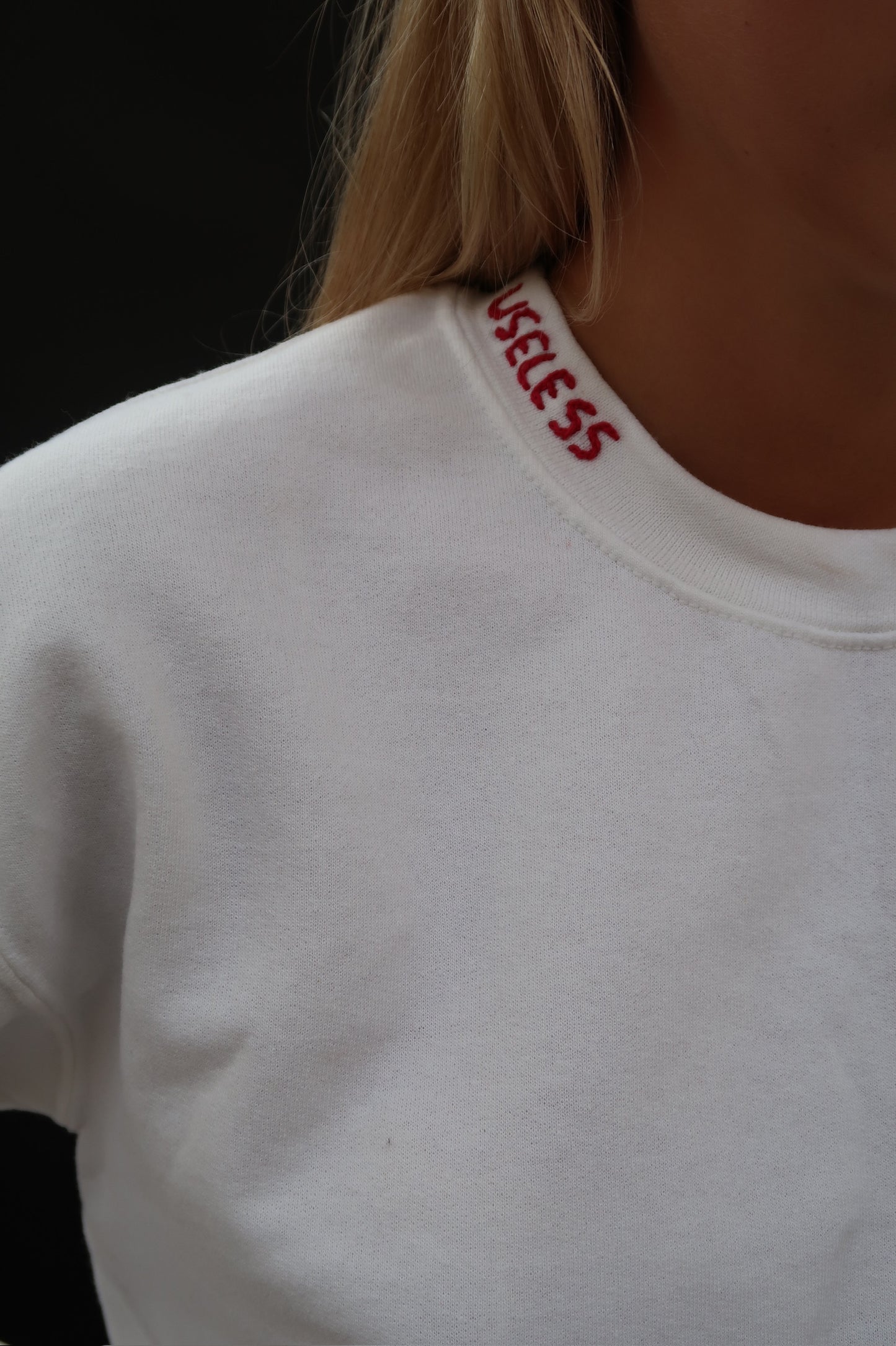 Vintage Long Sleeve White Sweatshirt