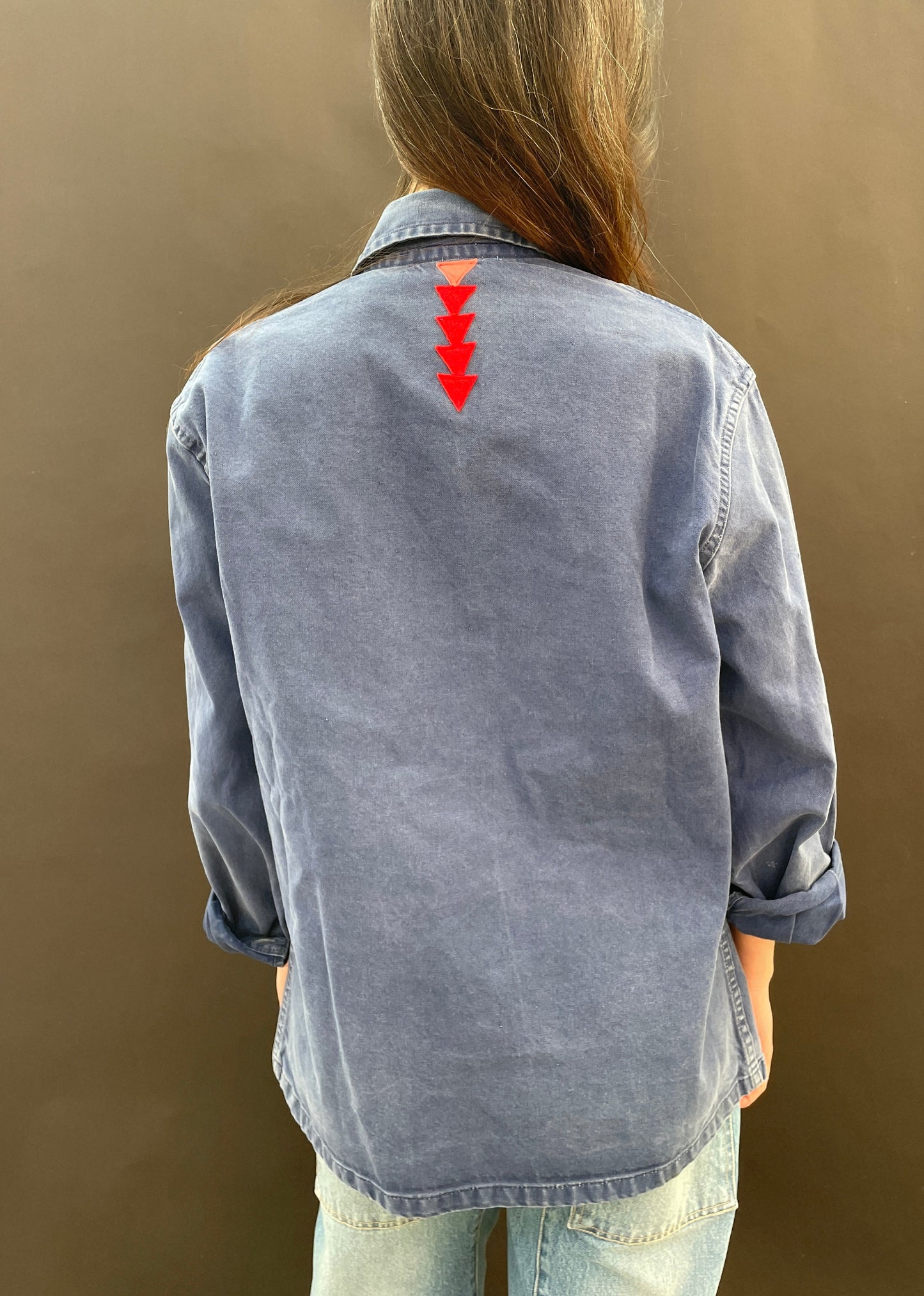 Upcycled Blue Work Wear Jacket