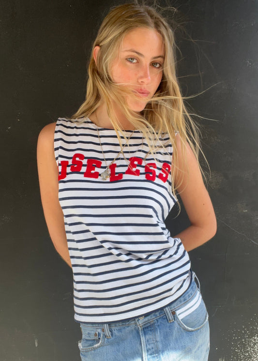 Stripe Appliquéd Tank