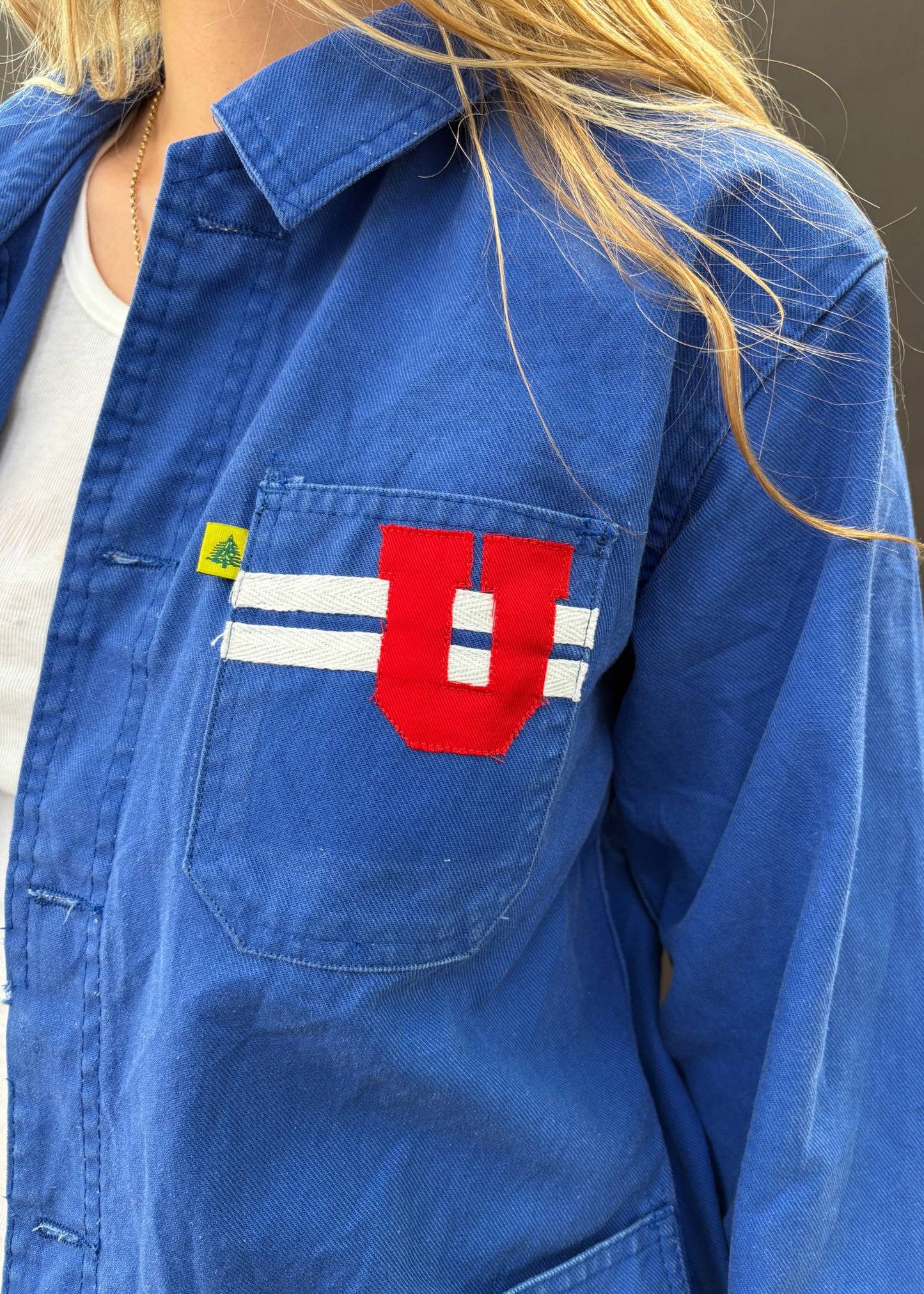 Blue Workwear Patched Jacket