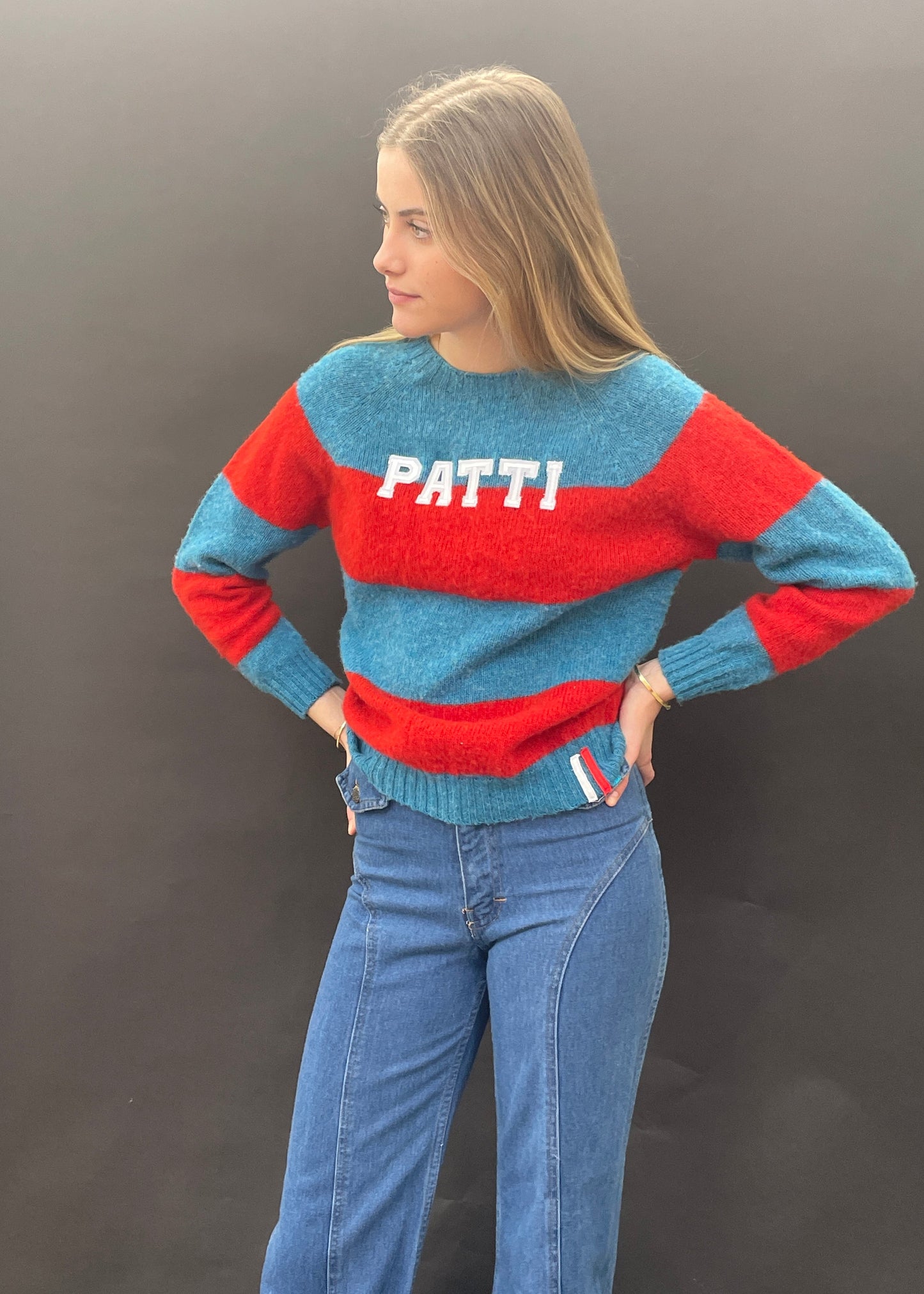 Patti Blue & Red Stripe Jumper