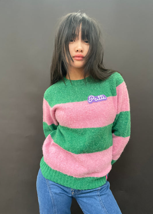 Patti Green & Pink Stripe Jumper