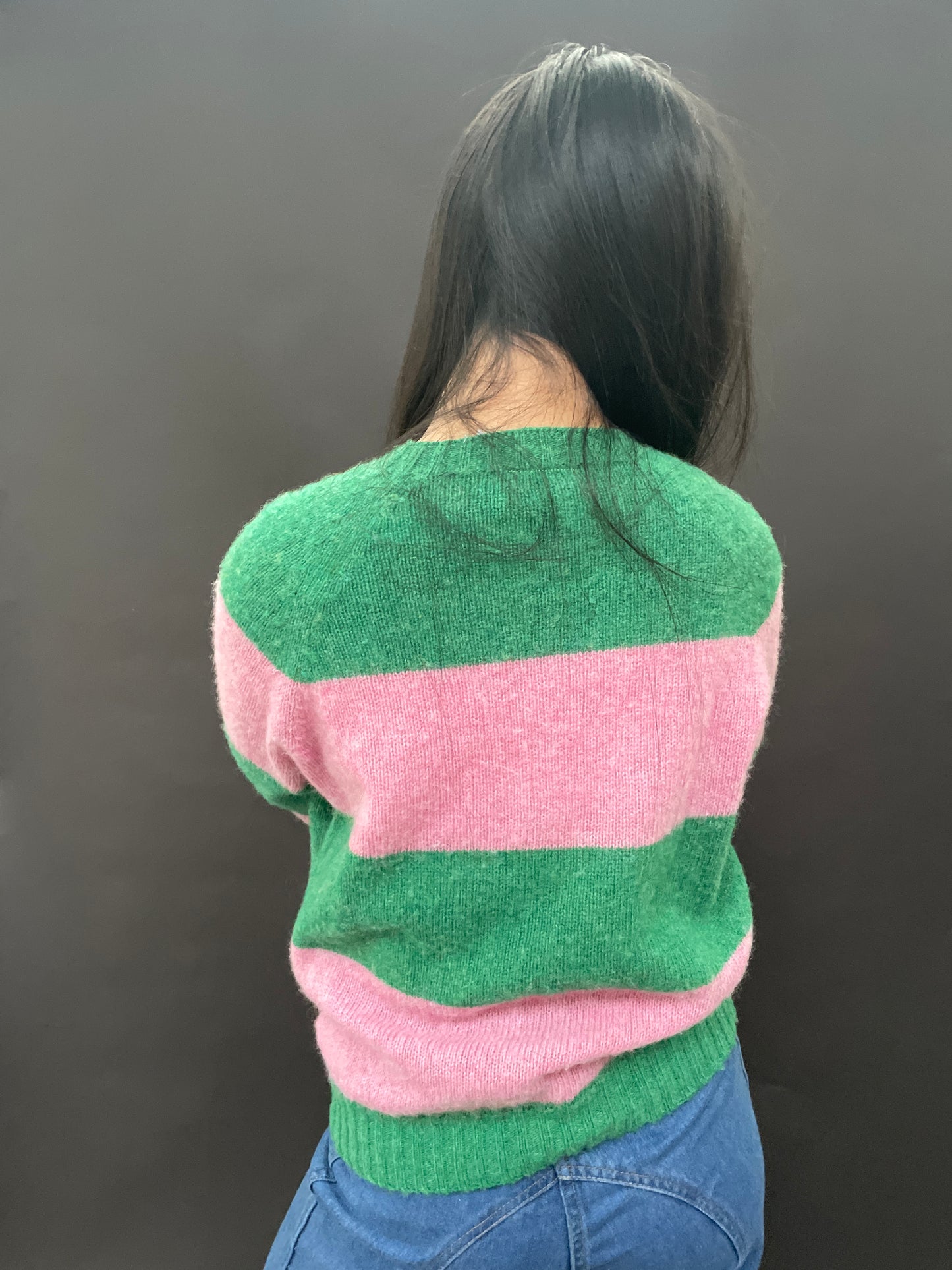 Patti Green & Pink Stripe Jumper