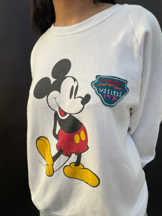 Mickey Mouse White Sweatshirt