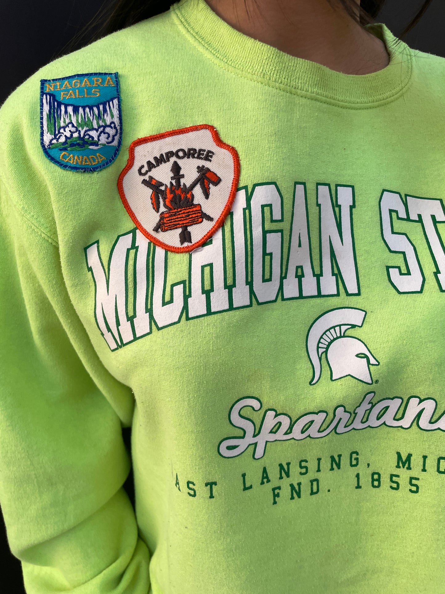 'Michigan State' Green Sweatshirt