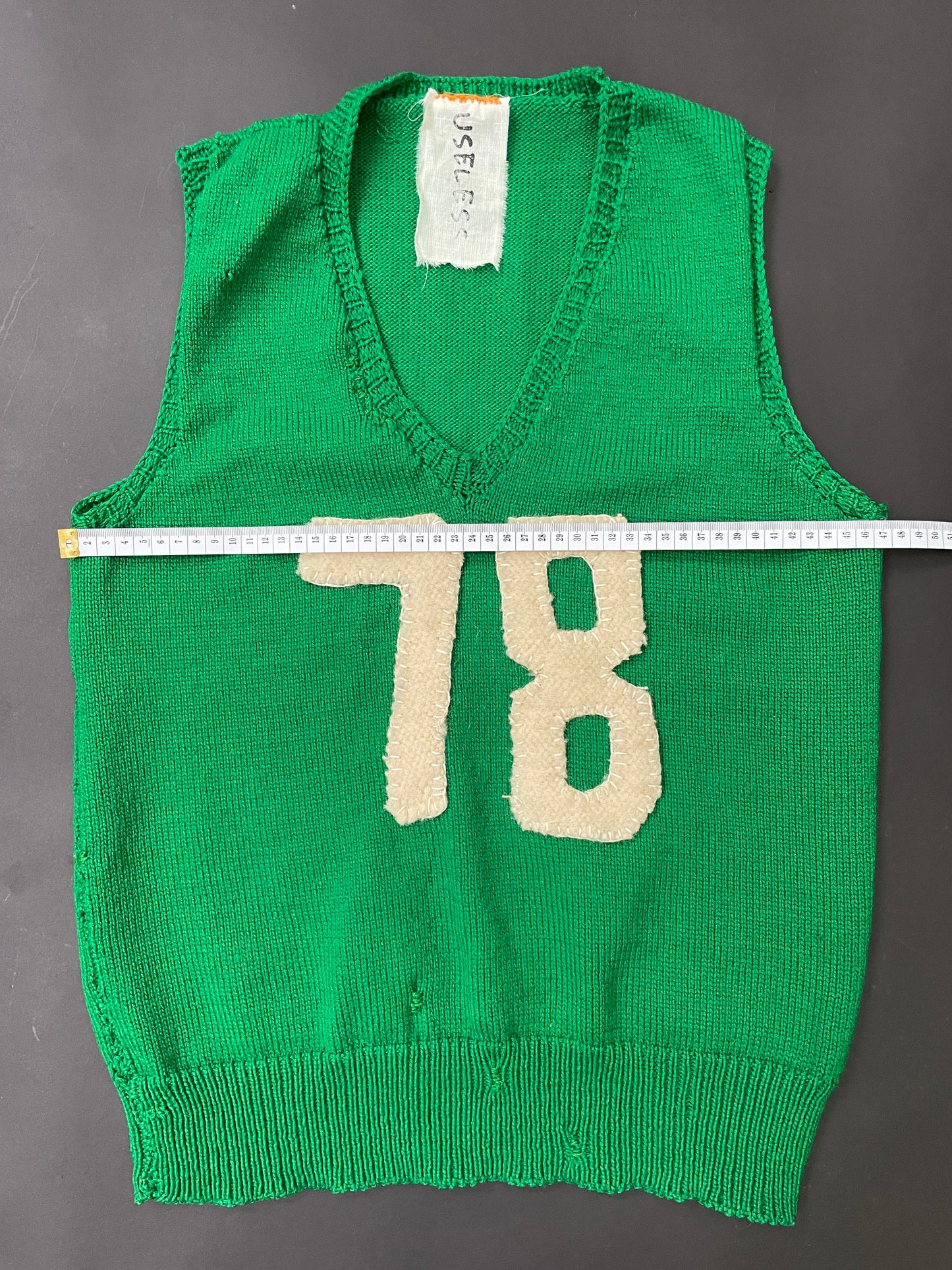 Vintage Green Knit 78 Vest