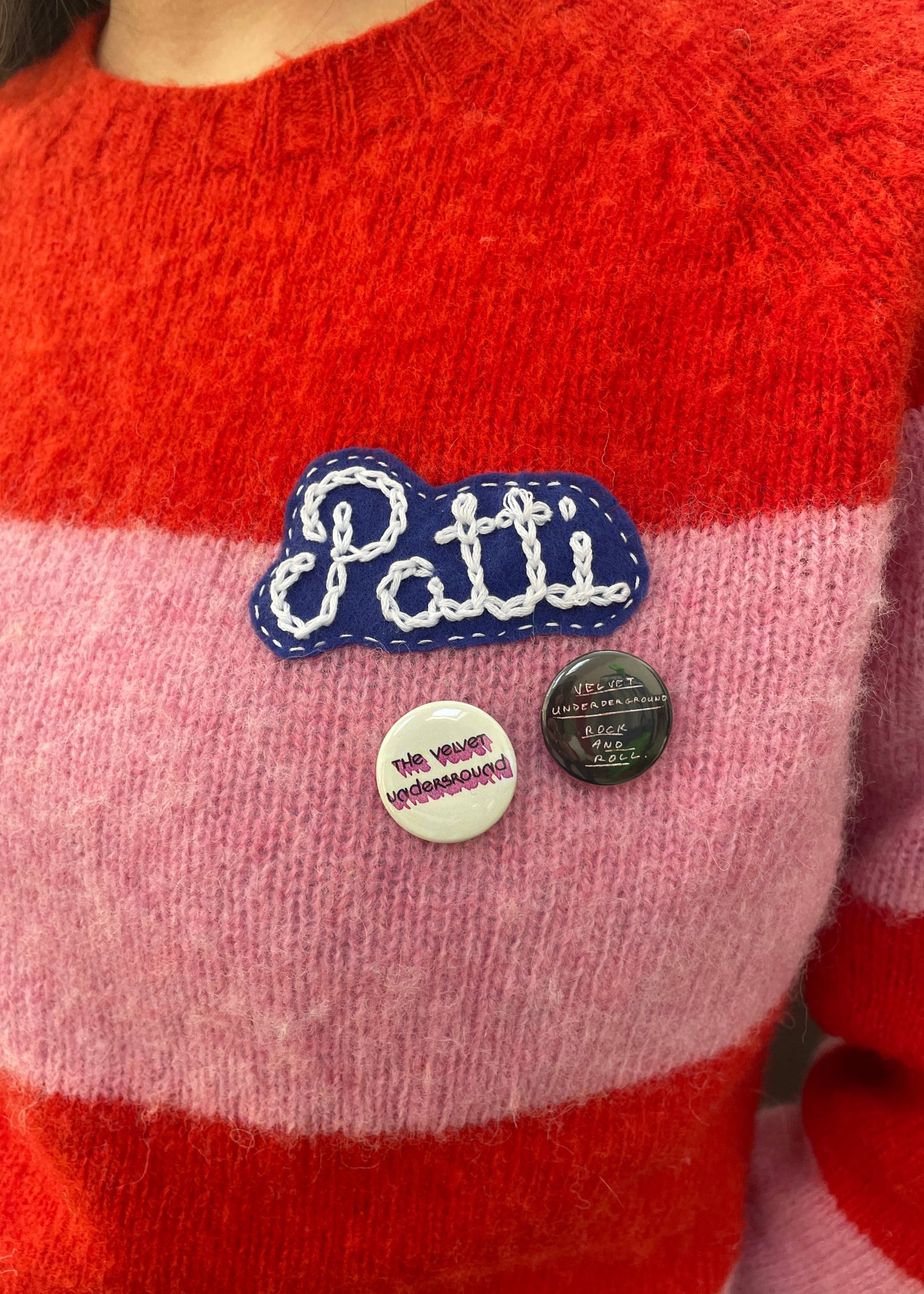 Patti Pink & Red Stripe Jumper