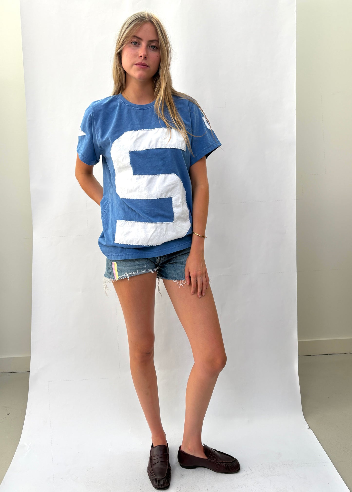 002. Cornflower Blue Letterman T