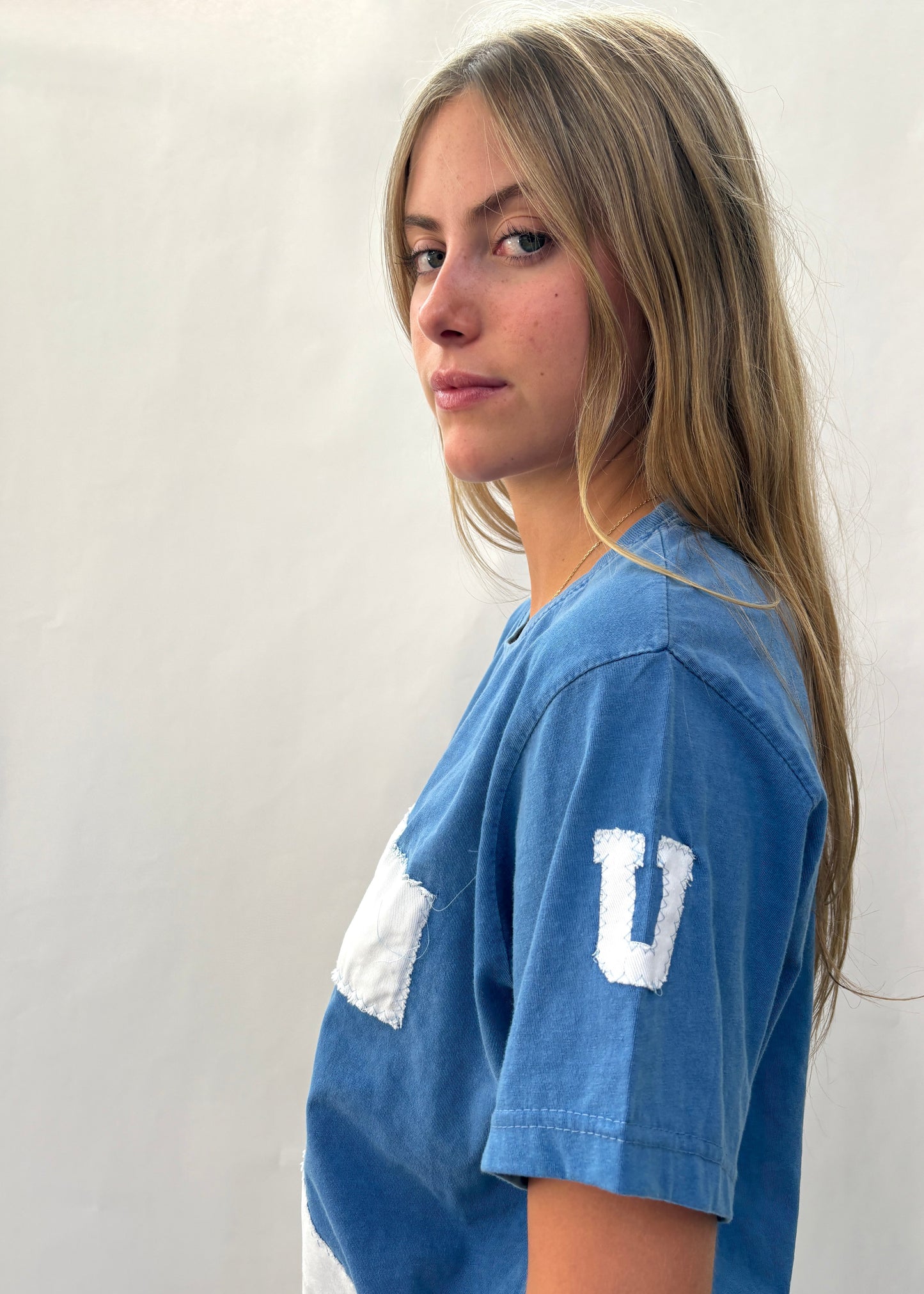 002. Cornflower Blue Letterman T