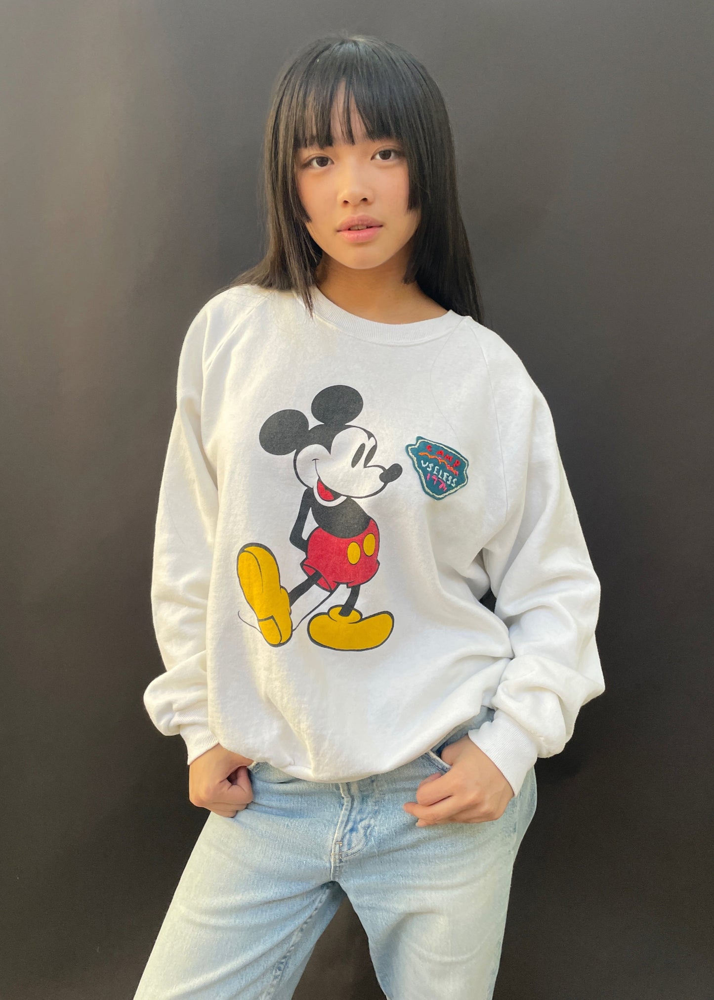 Mickey Mouse White Sweatshirt