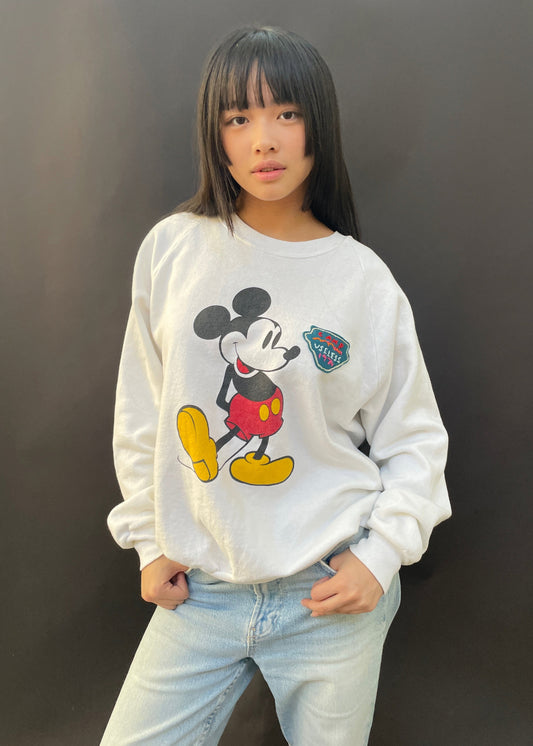 Mickey Mouse White Sweatshirt