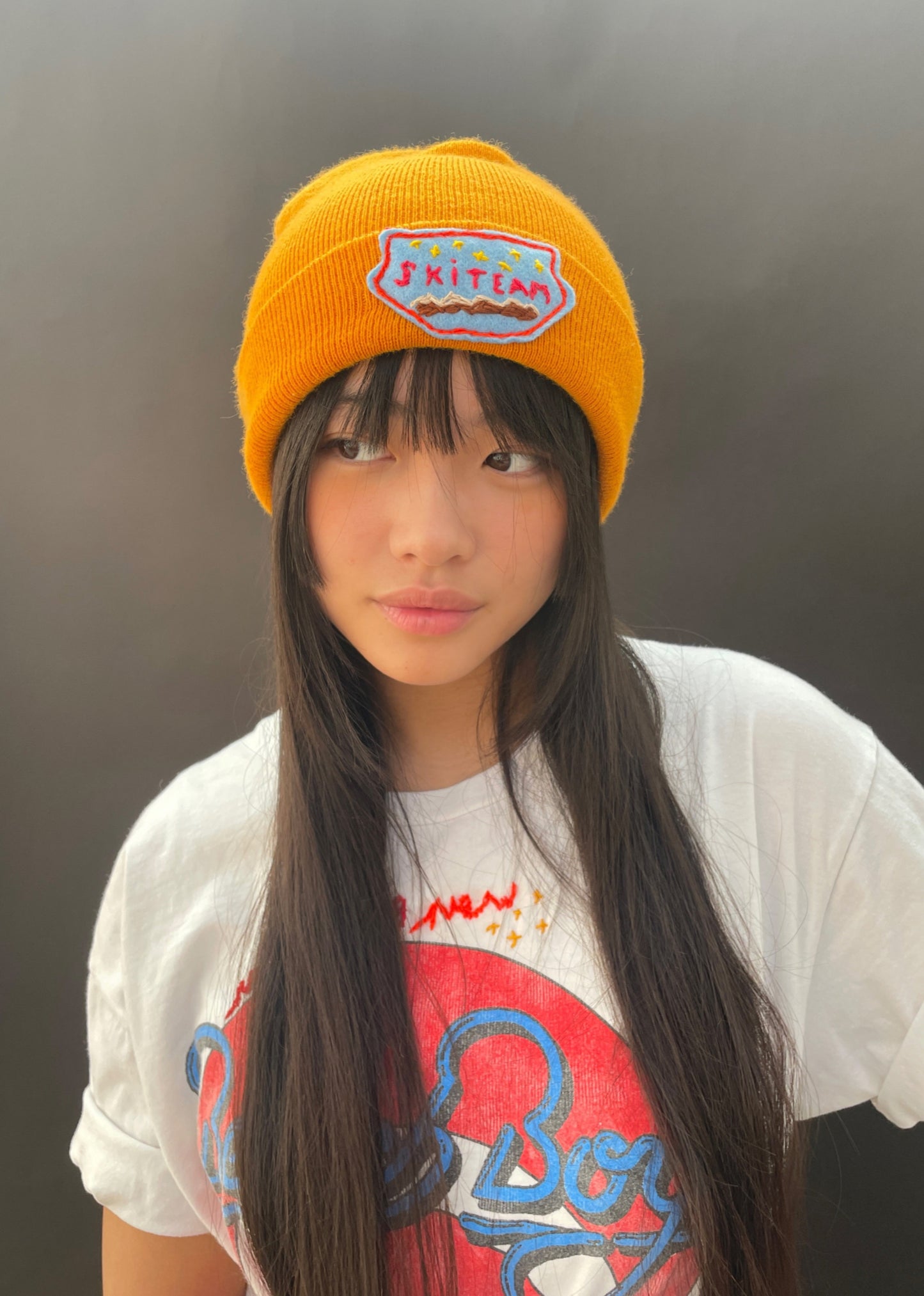 Orange Ski Team Beanie