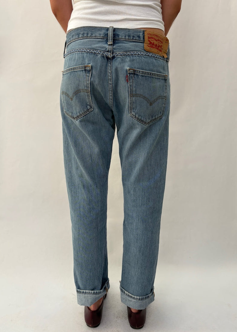 004. Zig Zag Stitch Levi's Orange/Blue