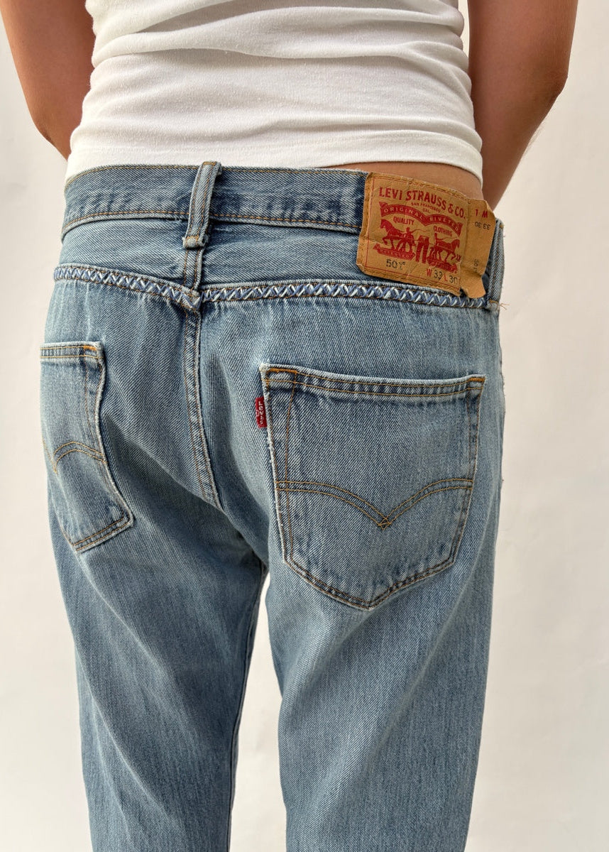 004. Zig Zag Stitch Levi's Orange/Blue
